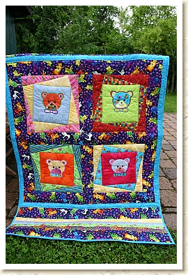 Krabbeldecke kunterbunte Teddybären