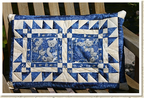 Bärenkissen mit Glitzer