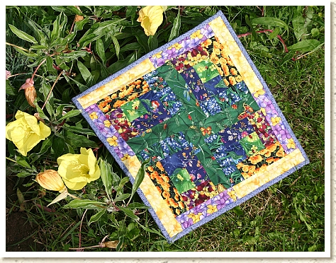 Blumenlogcabin quadratisch