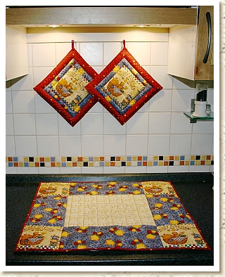 Ceranfeldabdeckung und Topflappen Fruity Kitchen