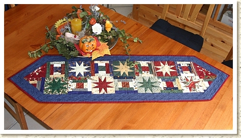 Weihnachtsläufer Stars and Stripes - blau