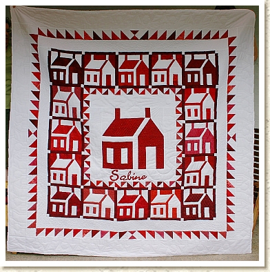 My little red Schoolhouse - Auftragsquilt