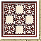 Weihnachtsdecke rot creme